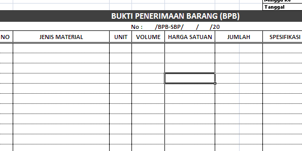 Merupakan bukti penerimaan barang yang dimasukkan supplier setiap ...