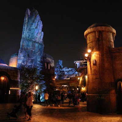 Star Wars Galaxy's Edge at Night 3