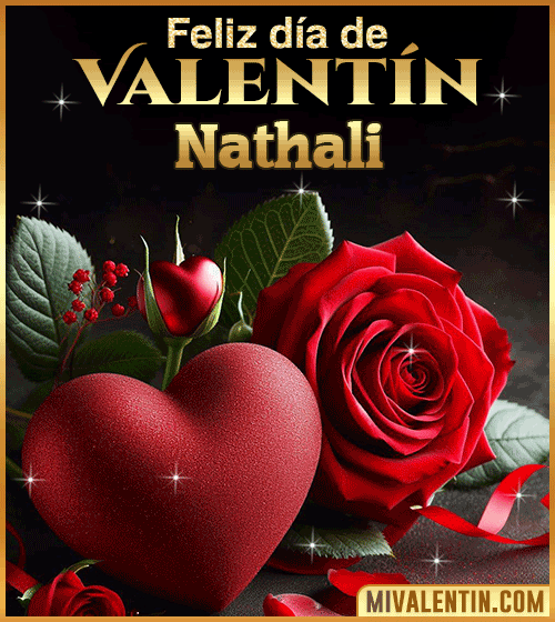 Gif Rosas Feliz día de San Valentin Nathali