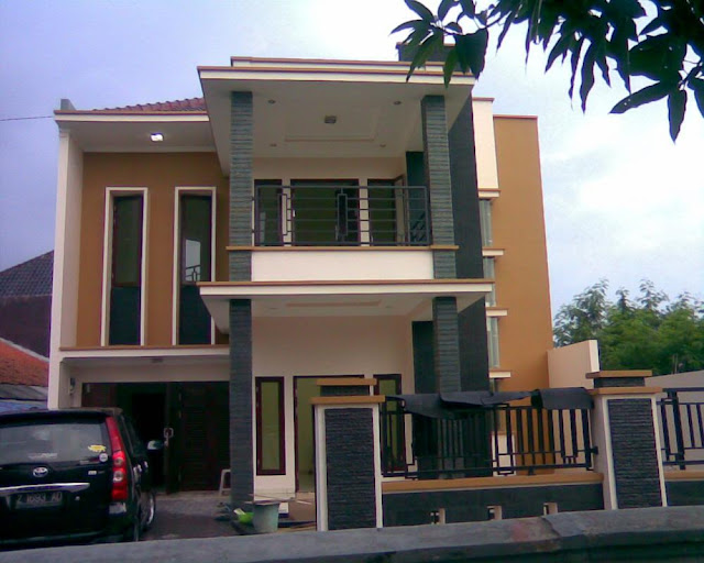 Model rumah minimalis 2 lantai tampak depan