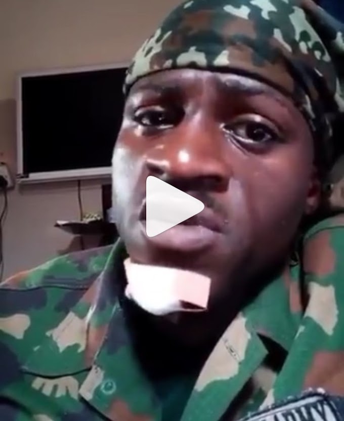 Solider In Tears Sends Message To Fellow Military Personel Maltreating Civilians