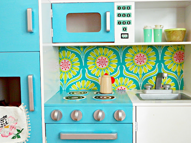 1950s inspired toy kitchen redo Just Peachy, Darling