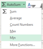 AutoSum Min