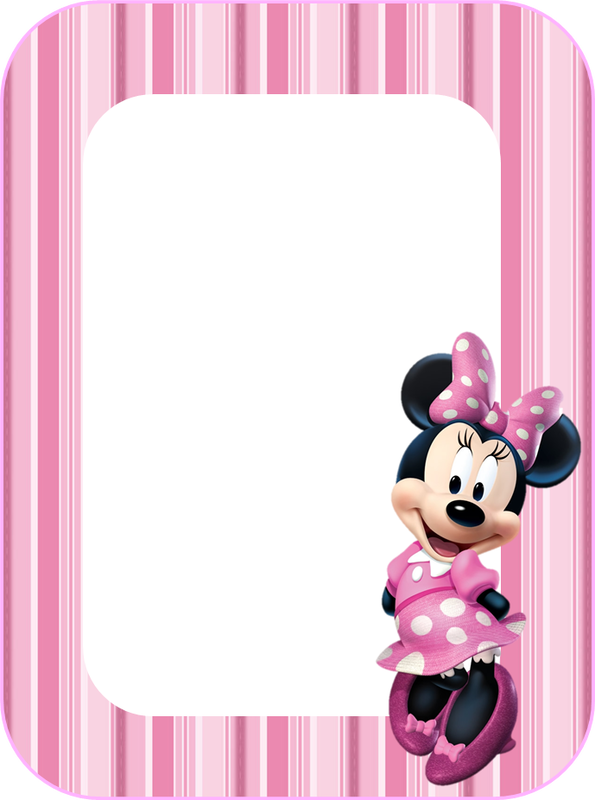 Minnie in Pink Party Free Printable Invitations, Labels or Cards.