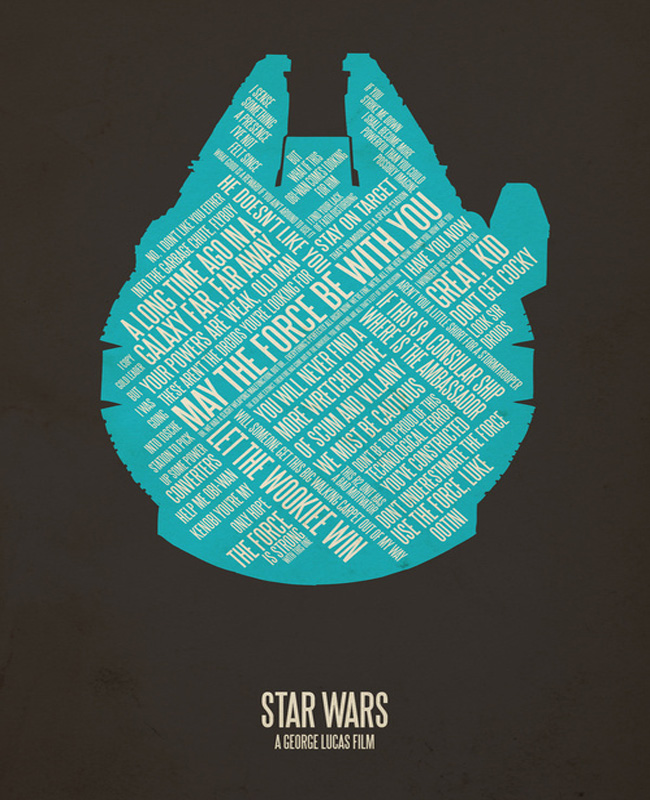 picturespost: Typographic Movie Posters Filled with Famous ...
