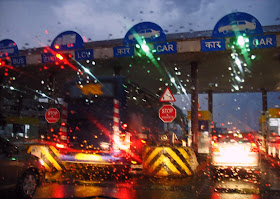 toll plaza lights