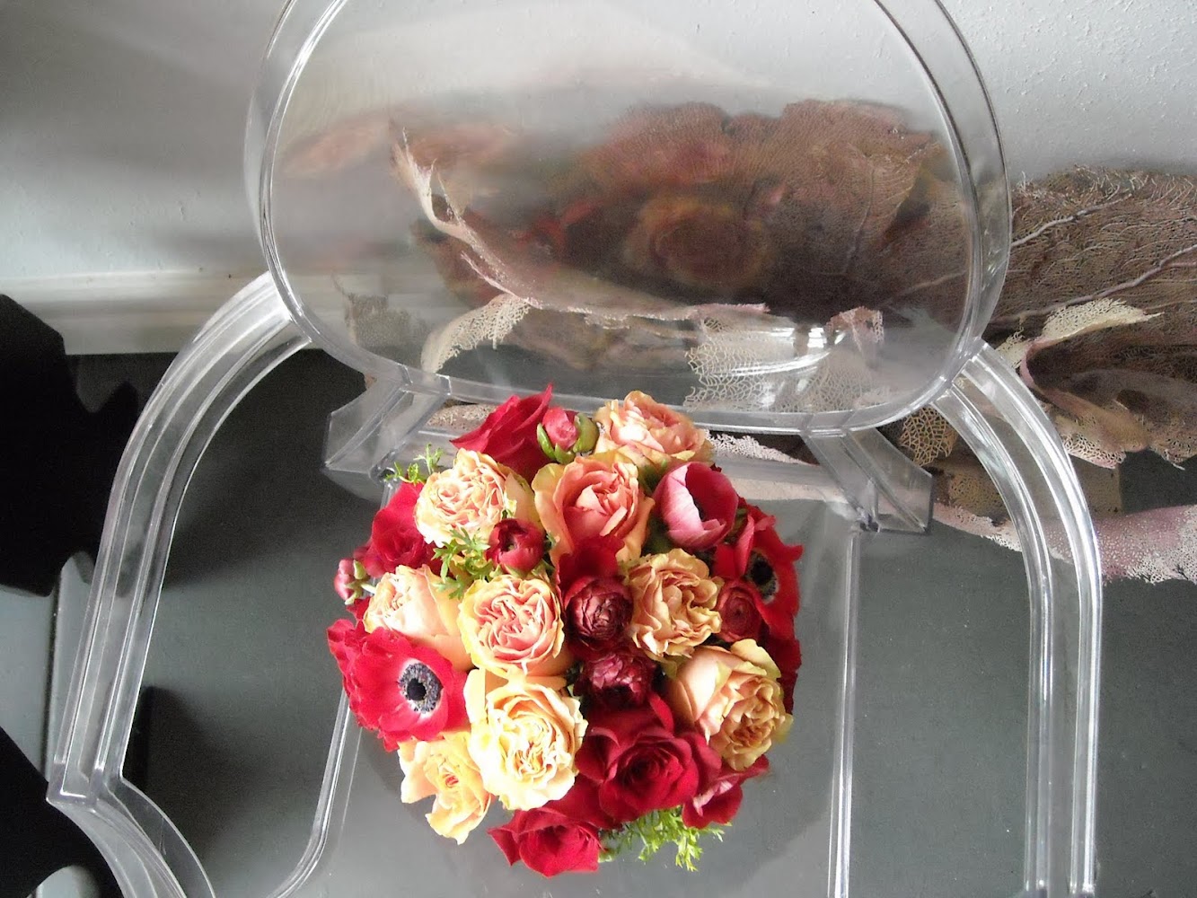 The silk wedding flowers