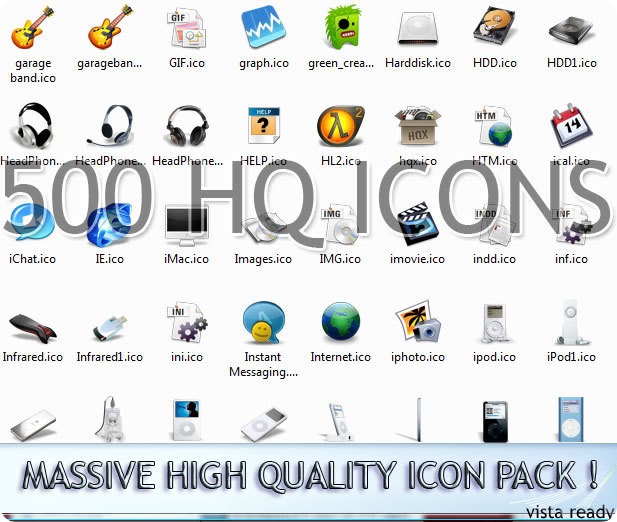 500 Massive High Quality icons Pack