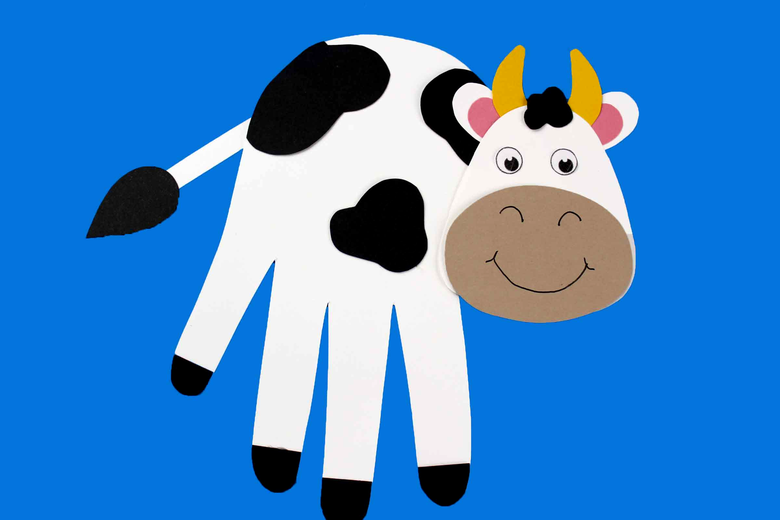 cow handprint craft