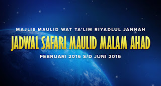 Jadwal Safari Maulid Majlis Ta'lim Riyadlul Jannah