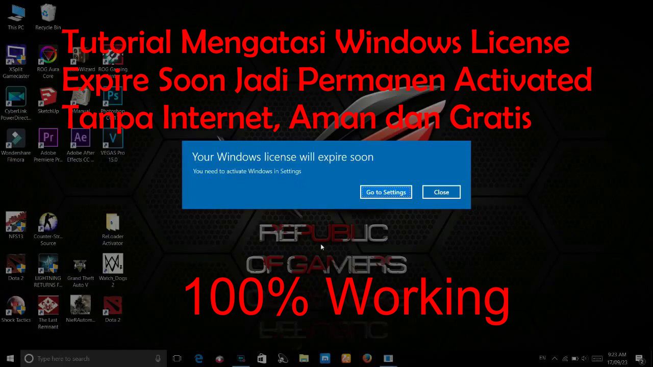 Tutorial Mengatasi Windows License Expire Soon Jadi Permanen