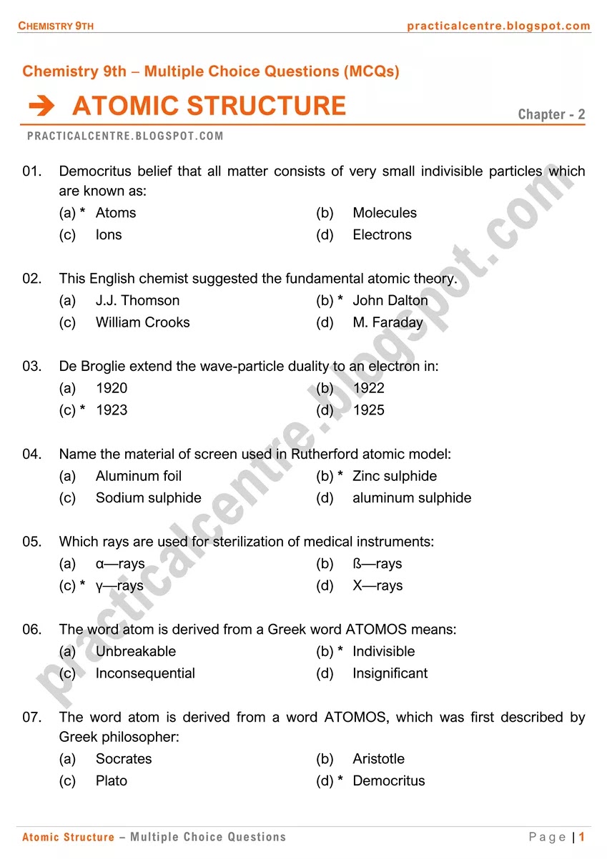 atomic-structure-multiple-choice-questions-1