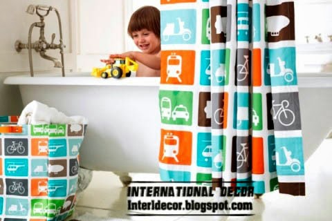 latest designs of kids shower curtains