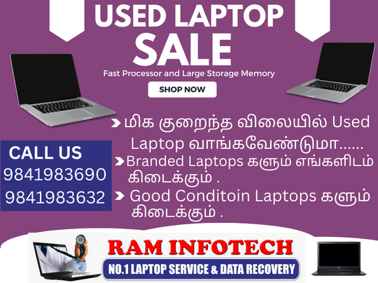 Raminfotech Laptop Service Center - Used laptop Sales and Service