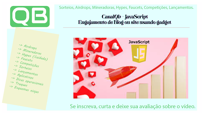 CanalQb - JavaScript - Engajamento de Blog ou site usando gadget