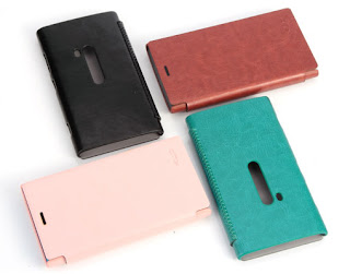 pu microfiber leather book flip case for nokia lumia 920