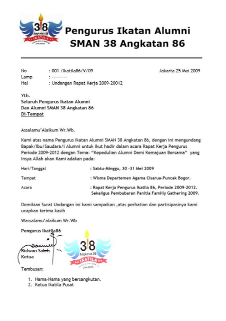 Contoh Surat Undangan Rapat Resmi  Share The Knownledge