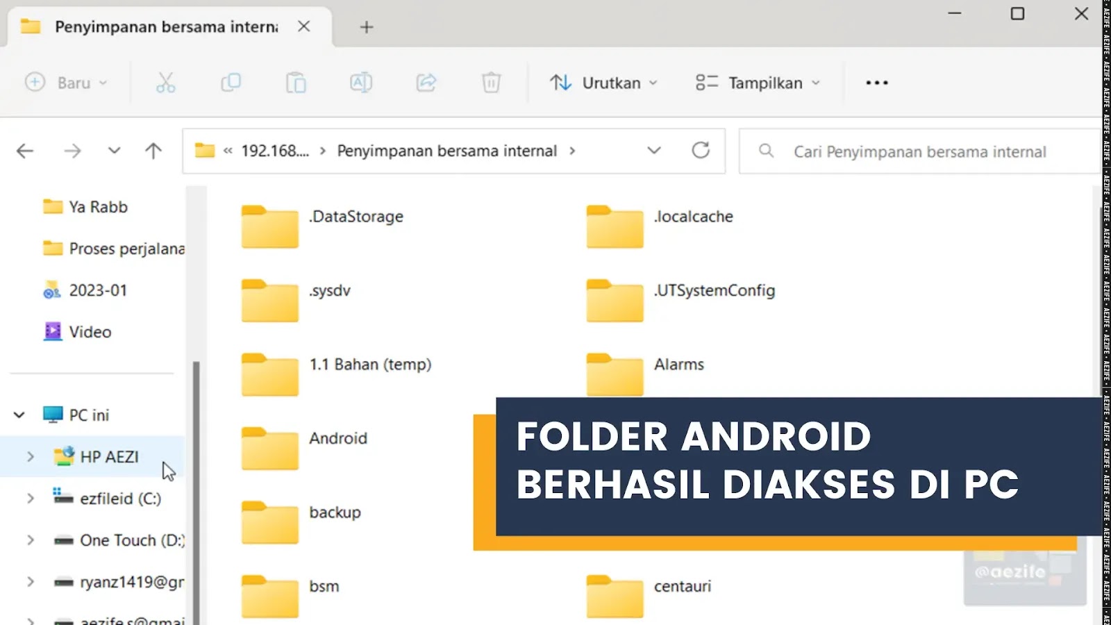 Tutorial Transfer File Antara PC dan Android via WiFi by @aezife