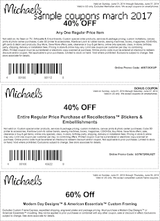 free Michaels coupons for march 2017