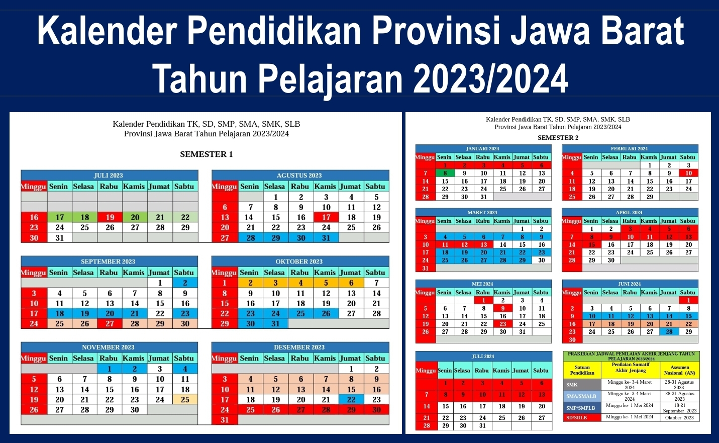 Kalender Pendidikan 2023/2024 Jawa Barat