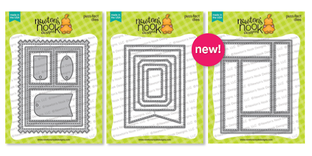 Frames & Tags, Basic Frames and A2 Card Layout Die Sets by Newton's Nook Designs