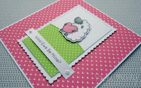 Humorous sheep Valentine's Day card (image and papers from My Favourite Things)