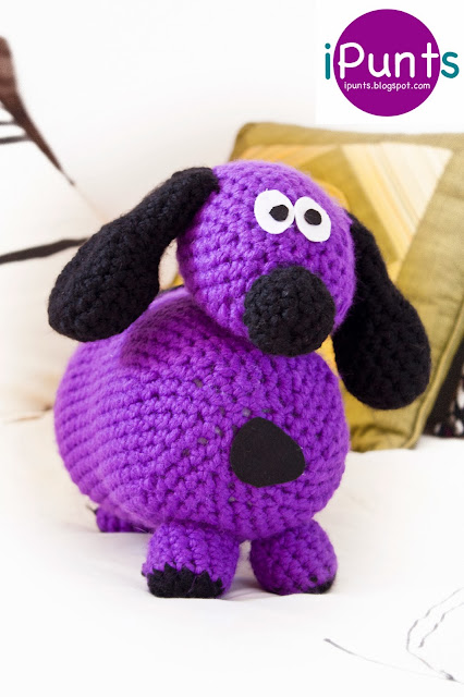 Perrito Puppy. Amigurumi de crochet. Patrón gratis de iPunts: agujas y ganchillo.