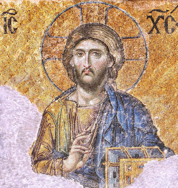 Изображение Христа на стенах в соборе Святой Софии в Константинополе