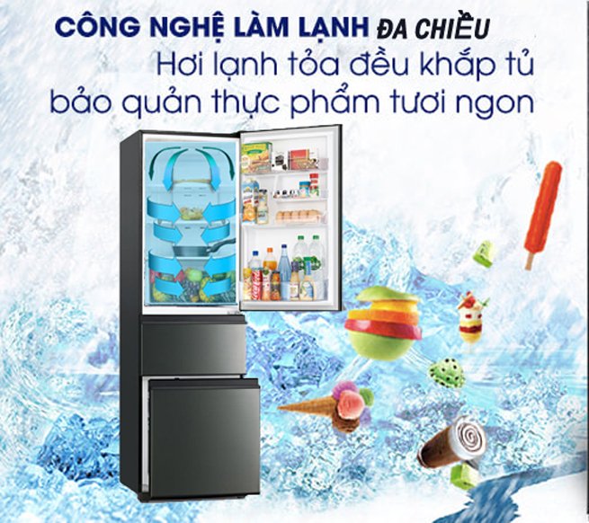 Tủ lạnh Mitsubishi MR-CX41ER-BST 330 lít 3 cửa Inverter