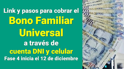 Fechas para cobrar el #BonoUniversal con tu cuenta DNI y No vayas al banco #TuBonoSinIrAlBanco