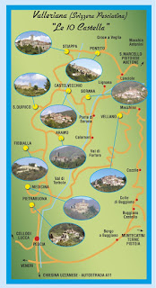 Valleriana - Map of Ten Castled Villages in Tuscany