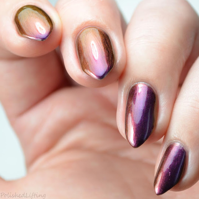 violet red gold multi chrome nail polish