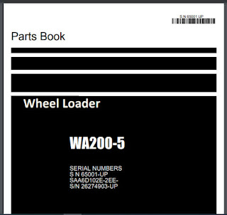 Parts book catalog wa200-5 wheel loader komatsu