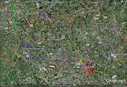 The area between Milton Keynes, Luton airport and Stevenage showing the rail . (milton keynes stevenage)