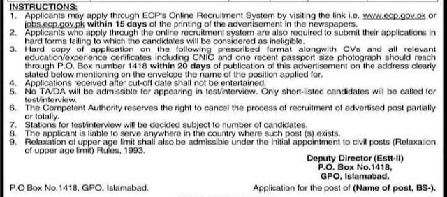 How to Apply in Election Commission of Pakistan (ECP) Jobs 2022