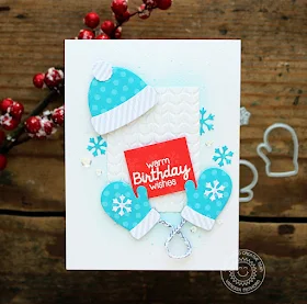 Sunny Studio Stamps: Warm & Cozy Dies Bundled Up Winter Themed Birthday Card by Vanessa Menhorn
