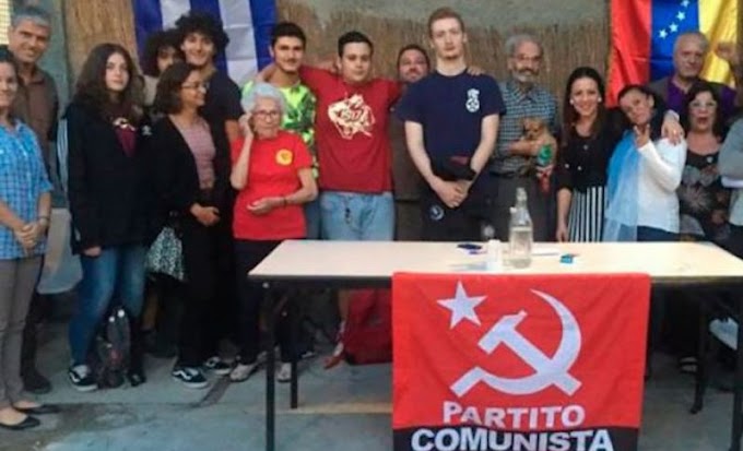 Comunistas italianos en apoyo de Venezuela