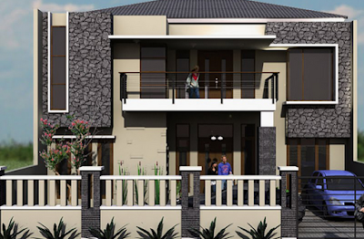  Desain  Rumah Minimalis Modern 2  Lantai  Gudang  Makalah