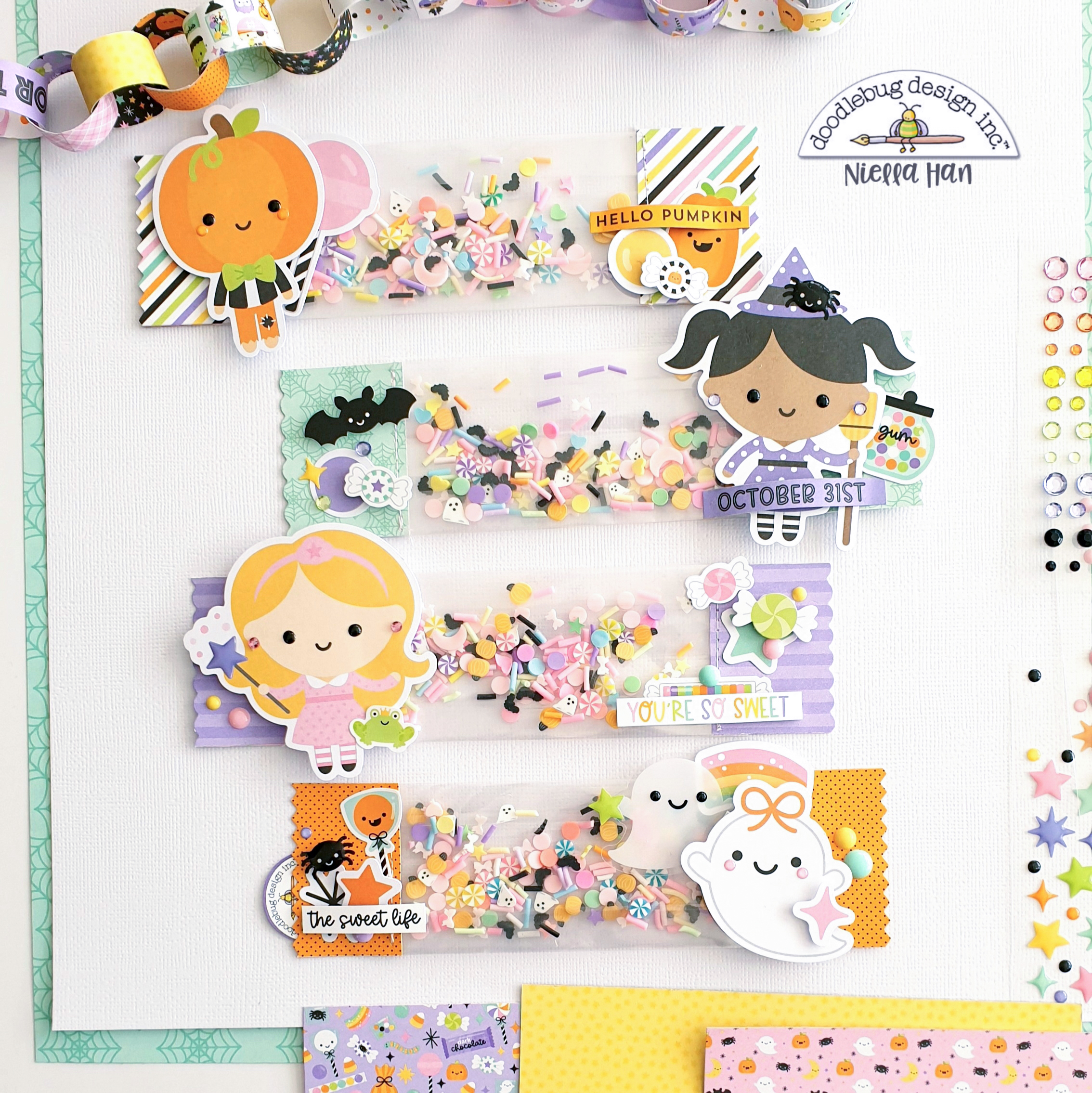 Doodlebug Shaker-Pops 3D Stickers-Sweet & Spooky - Sweet Treats -  842715082359