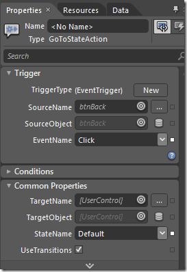 MoveToStateAction behavior to go to the Default State