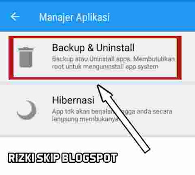 Cara membackup aplikasi