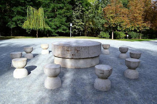 Targu Jiu - Table of Silence, by Constantin Brancusi