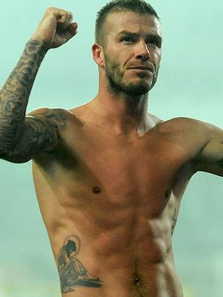 david beckham tattoos pictures. Who does not know David