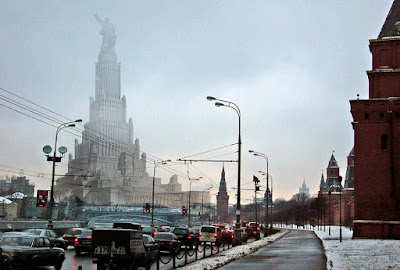 El Palacio de los Soviets en Moscú si se hubiera construido