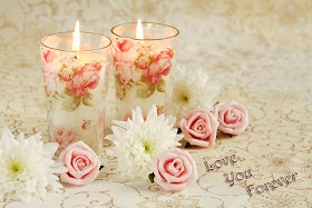 i love you with rose and diyas
