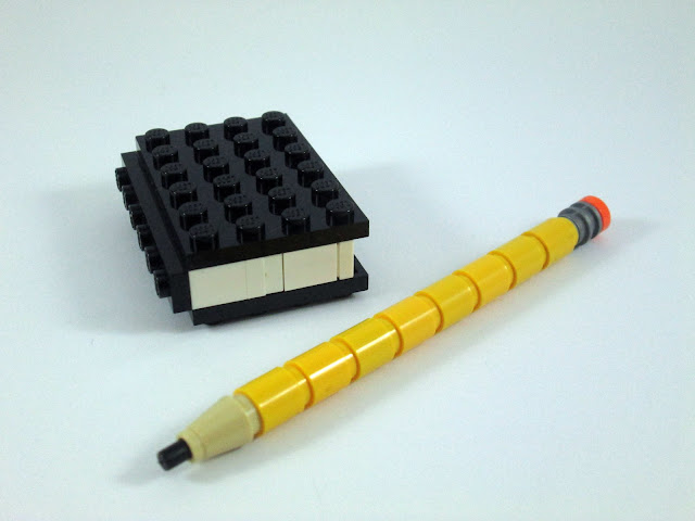 MOC LEGO Bloco de notas e lápis