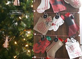 Christmas Countdown Advent Calendar with Old Sign Stencils Bliss-Ranch.com