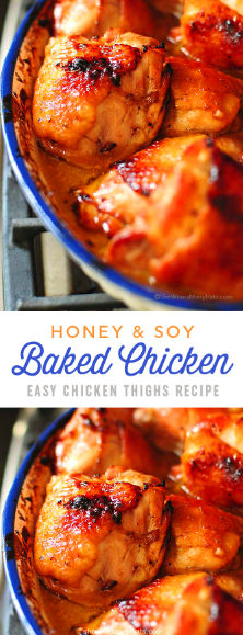 HONEY SOY BAKED CHICKEN THIGHS RECIPE, Chicken Recipes Dairy Free
