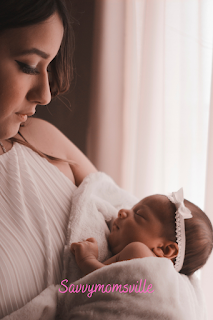 Mom holding her baby