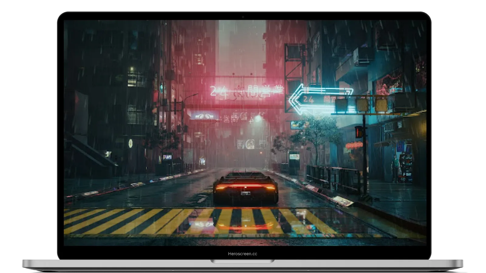 toplist Cyberpunk Car Neon Reflection 4K Wallpaper for PC